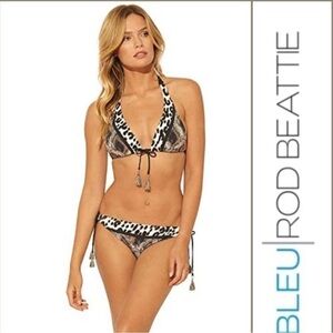 BLEU Rod Beattie Animal Print Triangle Bikini set size 12